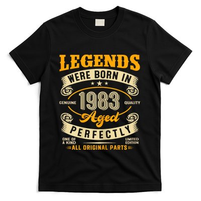40th Birthday Vintage Legends Born In 1983 40 Years Old T-Shirt