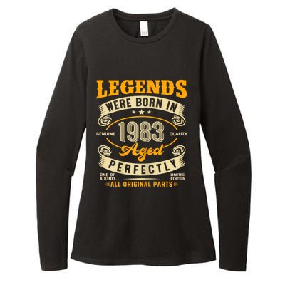 40th Birthday Vintage Legends Born In 1983 40 Years Old Womens CVC Long Sleeve Shirt