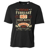 46th Birthday Vintage February 1977 46 Year Old Women Cooling Performance Crew T-Shirt