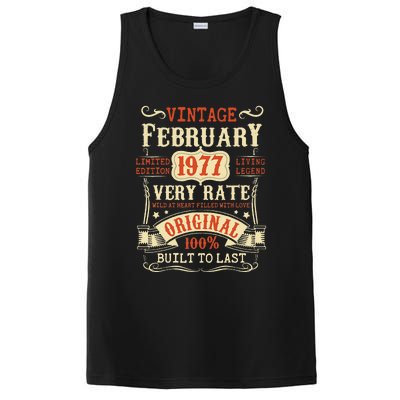 46th Birthday Vintage February 1977 46 Year Old Women PosiCharge Competitor Tank