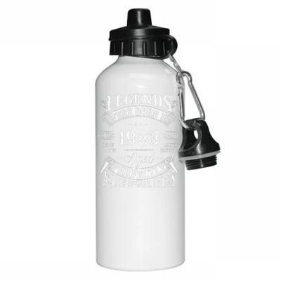 40th Birthday Vintage Legends Born In 1983 40 Years Old Aluminum Water Bottle 