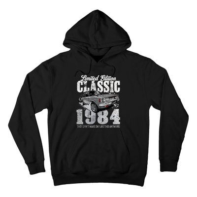 40th Birthday Vintage Classic Car 1984 Bday 40 Year Old Hoodie