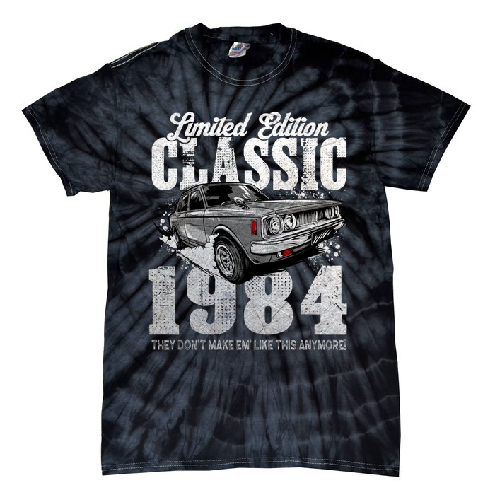 40th Birthday Vintage Classic Car 1984 Bday 40 Year Old Tie-Dye T-Shirt