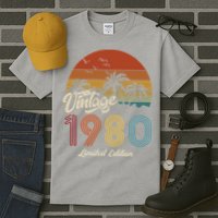 43rd Birthday Vintage Limited Edition 1980 Tall T-Shirt