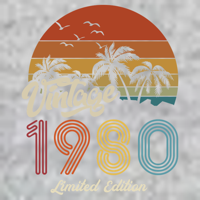 43rd Birthday Vintage Limited Edition 1980 Tall T-Shirt