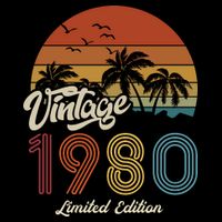 43rd Birthday Vintage Limited Edition 1980 Button