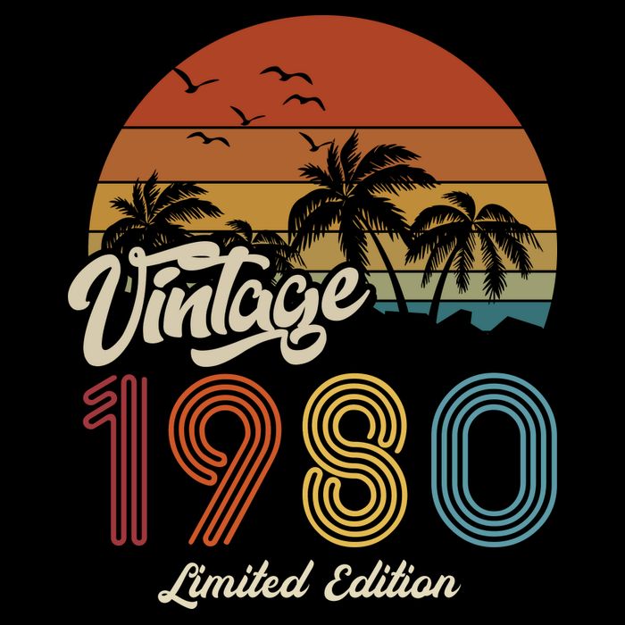 43rd Birthday Vintage Limited Edition 1980 Button