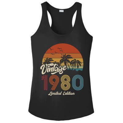 43rd Birthday Vintage Limited Edition 1980 Ladies PosiCharge Competitor Racerback Tank