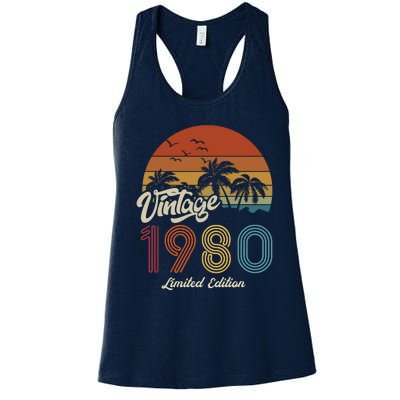 43rd Birthday Vintage Limited Edition 1980 Women's Racerback Tank