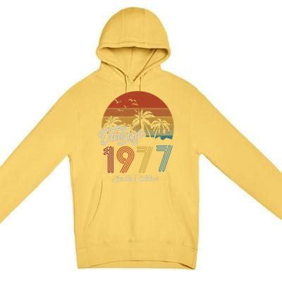 46th Birthday Vintage Limited Edition 1977 Premium Pullover Hoodie