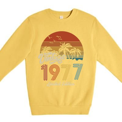 46th Birthday Vintage Limited Edition 1977 Premium Crewneck Sweatshirt