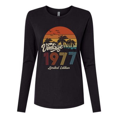 46th Birthday Vintage Limited Edition 1977 Womens Cotton Relaxed Long Sleeve T-Shirt