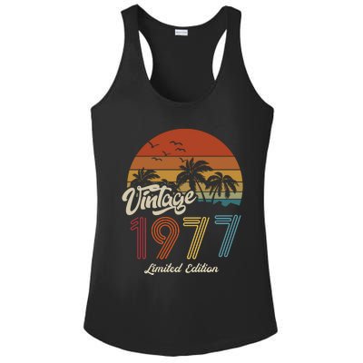 46th Birthday Vintage Limited Edition 1977 Ladies PosiCharge Competitor Racerback Tank