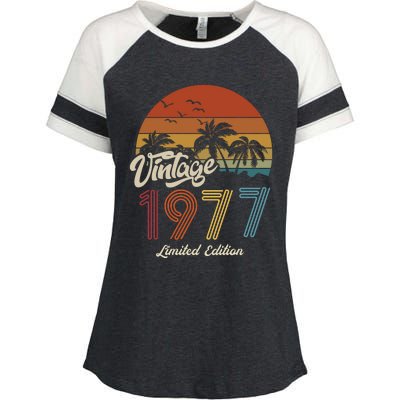 46th Birthday Vintage Limited Edition 1977 Enza Ladies Jersey Colorblock Tee