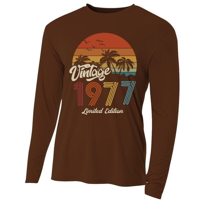 46th Birthday Vintage Limited Edition 1977 Cooling Performance Long Sleeve Crew