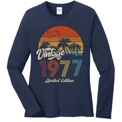 46th Birthday Vintage Limited Edition 1977 Ladies Long Sleeve Shirt