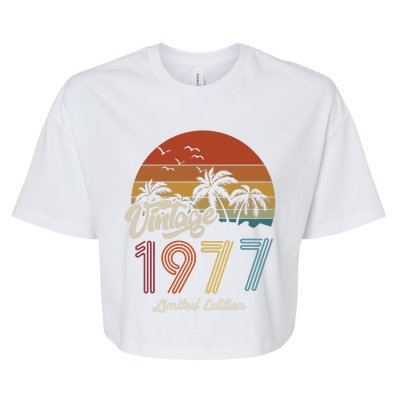 46th Birthday Vintage Limited Edition 1977 Bella+Canvas Jersey Crop Tee