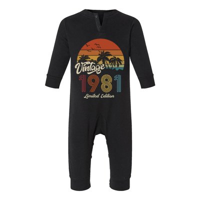 42nd Birthday Vintage Limited Edition 1981 Infant Fleece One Piece