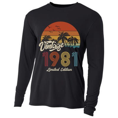 42nd Birthday Vintage Limited Edition 1981 Cooling Performance Long Sleeve Crew