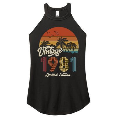 42nd Birthday Vintage Limited Edition 1981 Women's Perfect Tri Rocker Tank