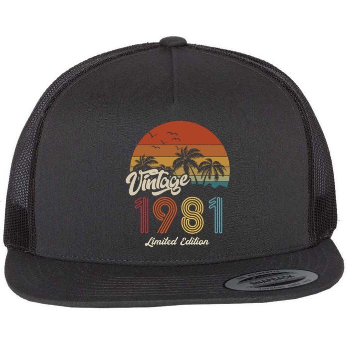 42nd Birthday Vintage Limited Edition 1981 Flat Bill Trucker Hat