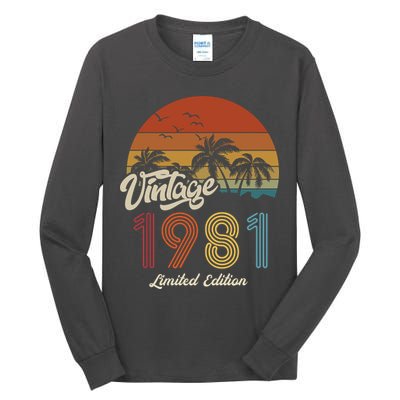 42nd Birthday Vintage Limited Edition 1981 Tall Long Sleeve T-Shirt