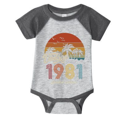 42nd Birthday Vintage Limited Edition 1981 Infant Baby Jersey Bodysuit