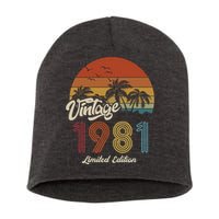 42nd Birthday Vintage Limited Edition 1981 Short Acrylic Beanie