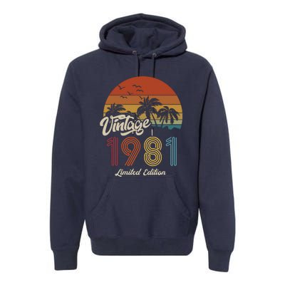 42nd Birthday Vintage Limited Edition 1981 Premium Hoodie