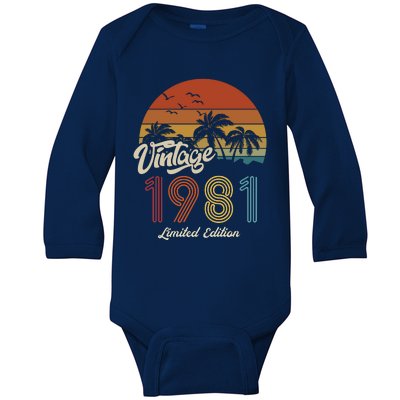 42nd Birthday Vintage Limited Edition 1981 Baby Long Sleeve Bodysuit