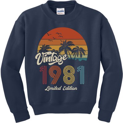 42nd Birthday Vintage Limited Edition 1981 Kids Sweatshirt