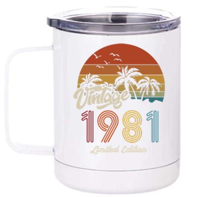 42nd Birthday Vintage Limited Edition 1981 12 oz Stainless Steel Tumbler Cup