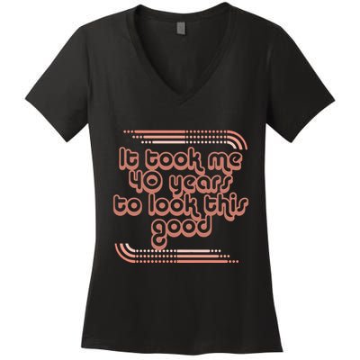 40th Birthday Vintage 1983 Women's V-Neck T-Shirt