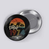 49th Birthday Vintage Limited Edition 1974 Button