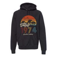 49th Birthday Vintage Limited Edition 1974 Premium Hoodie