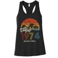 49th Birthday Vintage Limited Edition 1974 Women's Racerback Tank