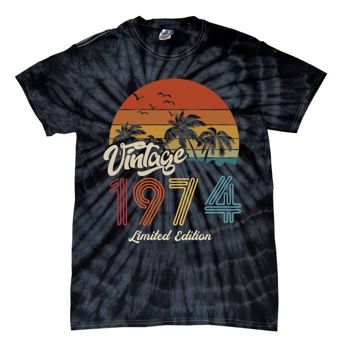 49th Birthday Vintage Limited Edition 1974 Tie-Dye T-Shirt