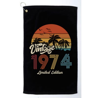 49th Birthday Vintage Limited Edition 1974 Platinum Collection Golf Towel