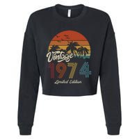 49th Birthday Vintage Limited Edition 1974 Cropped Pullover Crew