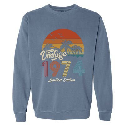 49th Birthday Vintage Limited Edition 1974 Garment-Dyed Sweatshirt