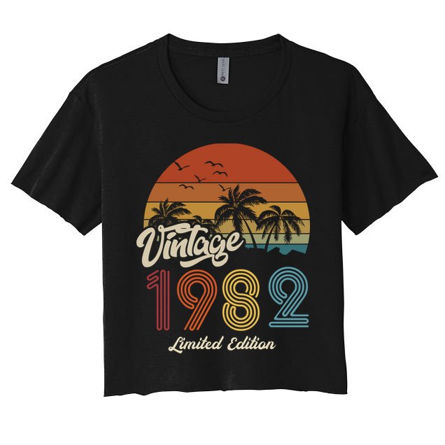 41st Birthday Vintage Limited Edition 1982 Crop Top