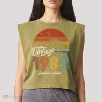 41st Birthday Vintage Limited Edition 1982 Garment-Dyed Women's Muscle Tee