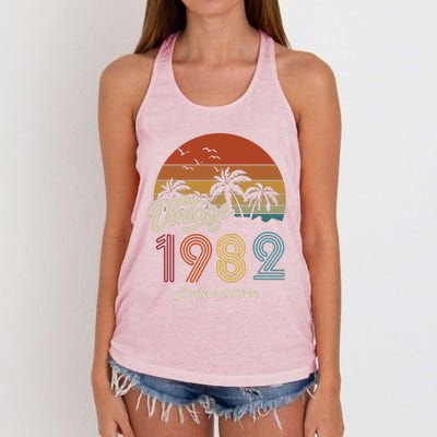 41st Birthday Vintage Limited Edition 1982 Women's Knotted Racerback Tank