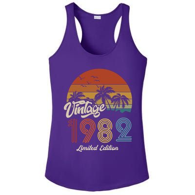 41st Birthday Vintage Limited Edition 1982 Ladies PosiCharge Competitor Racerback Tank