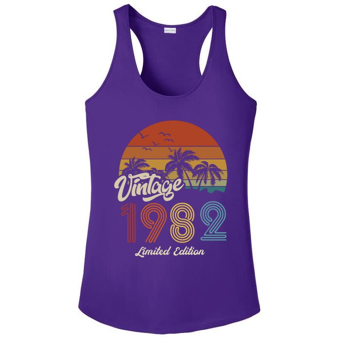 41st Birthday Vintage Limited Edition 1982 Ladies PosiCharge Competitor Racerback Tank