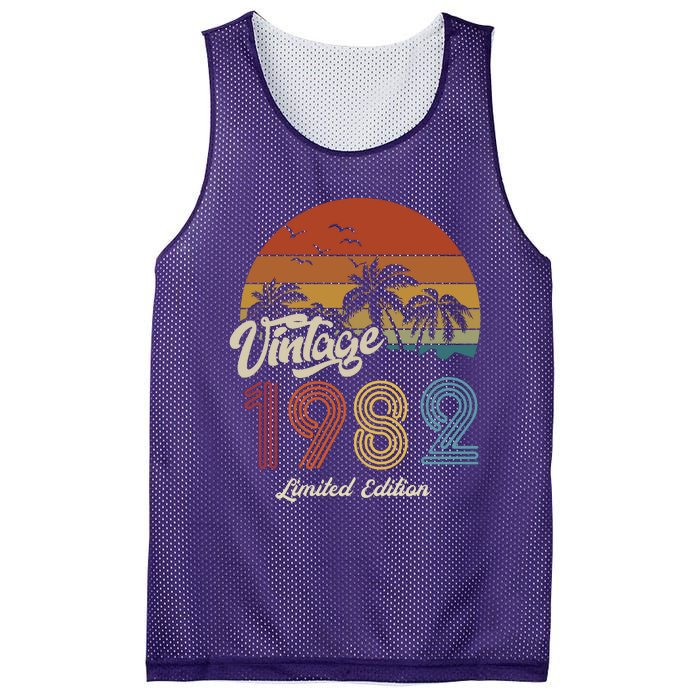 41st Birthday Vintage Limited Edition 1982 Mesh Reversible Basketball Jersey Tank