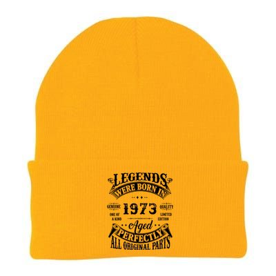 49th Birthday Vintage Birthday Legends Born In 1973 Knit Cap Winter Beanie