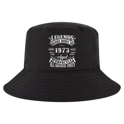 49th Birthday Vintage Birthday Legends Born In 1973 Cool Comfort Performance Bucket Hat