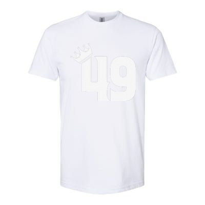 49th Birthday Women Vintage Number 49 With Crown Softstyle® CVC T-Shirt