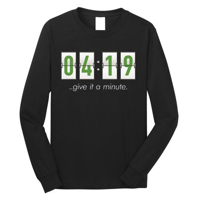 420 Clock 419 Subtle Stoner Marijuana Weed Humor Long Sleeve Shirt